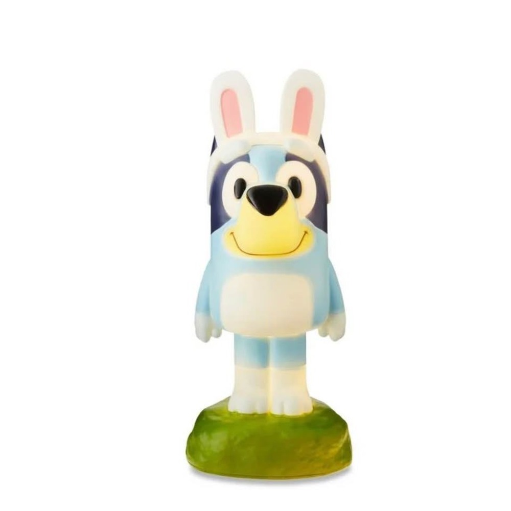 Bluey Easter Decor Holiday Blowmold Approx 14" Table Top Blue Lights-up